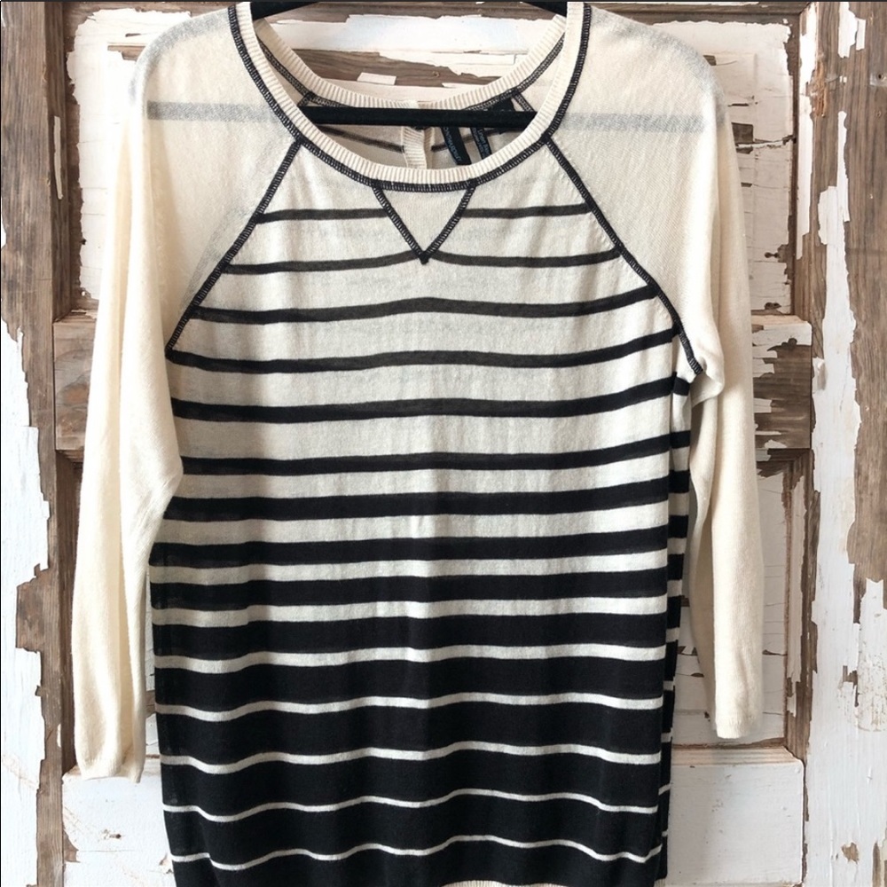 Cynthia Rowley linen blend striped sweater